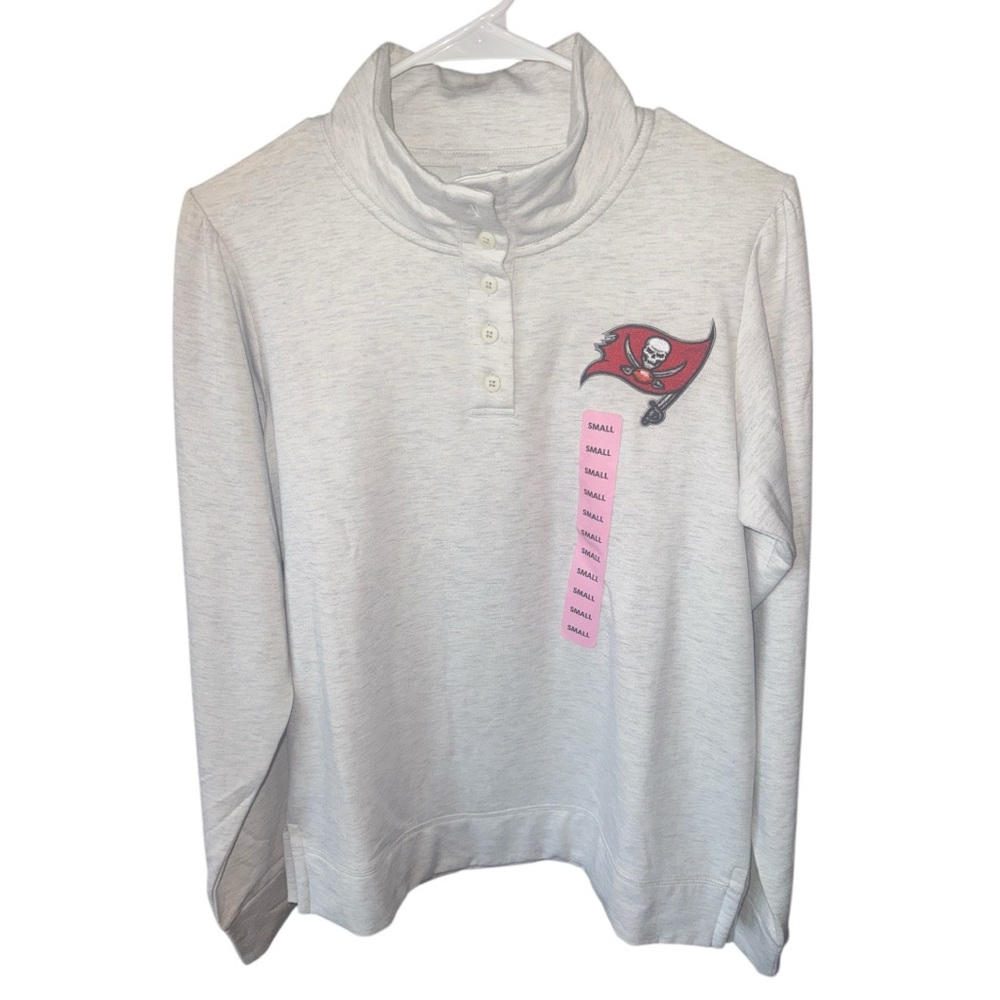 NFL Team Apparel Tampa Bay Bucs Waltz Fleece Top Sz S - NWT